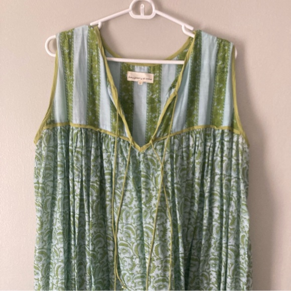 Daughters of India blockprint cotton maxi dress - Picture 2 of 4